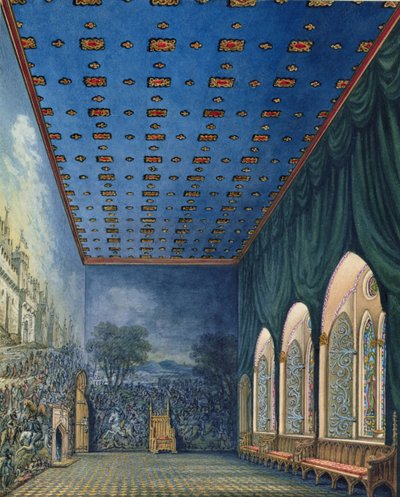 Imaginary view of the Painted Chamber, Palace of Westminster by William Capon